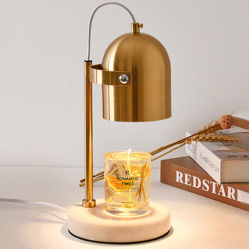 Velnio BloomGlow™ Vintage Floral Glass Candle Warmer Lamp (Dimmable & Timer)