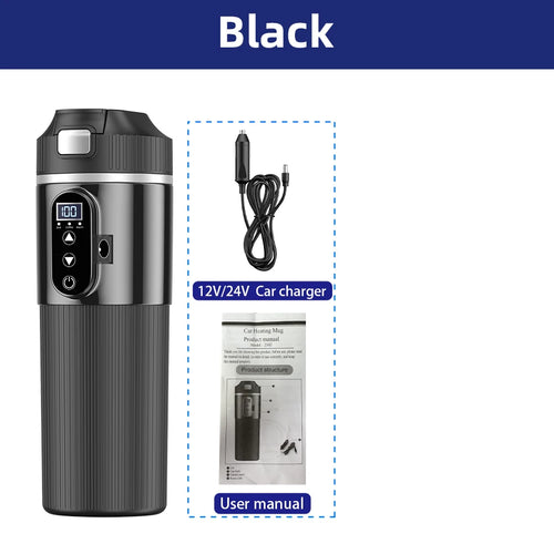 VELNIO HeatCup Pro™ 12V/24V Heated Car Mug