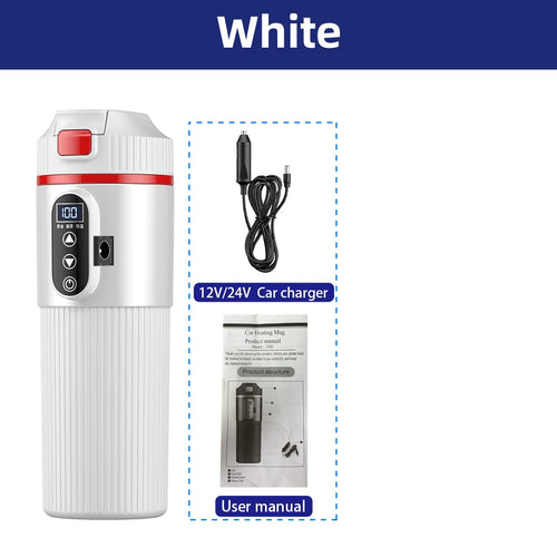VELNIO HeatCup Pro™ 12V/24V Heated Car Mug