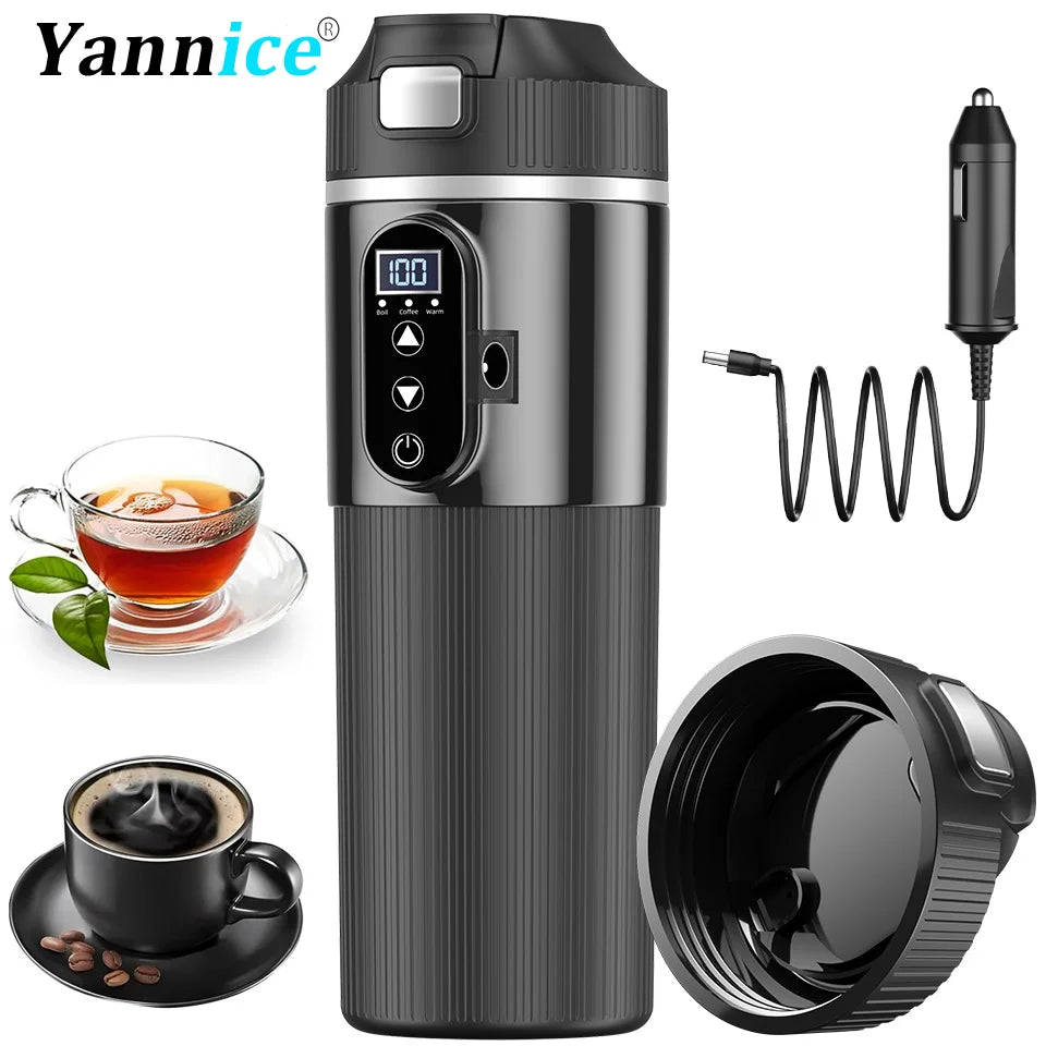 VELNIO HeatCup Pro™ 12V/24V Heated Car Mug